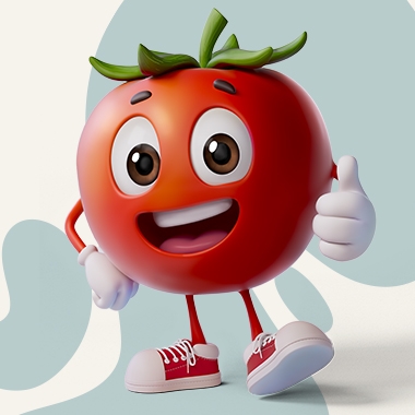 Tell Alimentos • Personagem Tomatelli